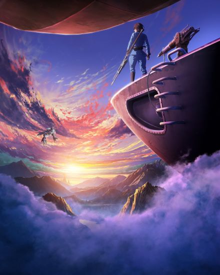Постер аниме  Kuutei Dragons  Постер аниме Небесные драконы