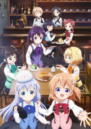 Постер аниме  Gochuumon wa Usagi Desu ka? BLOOM  Постер аниме Кафе Кроличий дом  ТВ-3